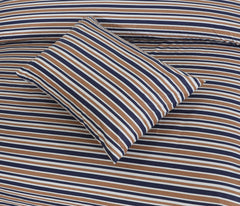 Blue/White Lining Cotton Bedsheet