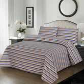 Blue/White Lining Cotton Bedsheet