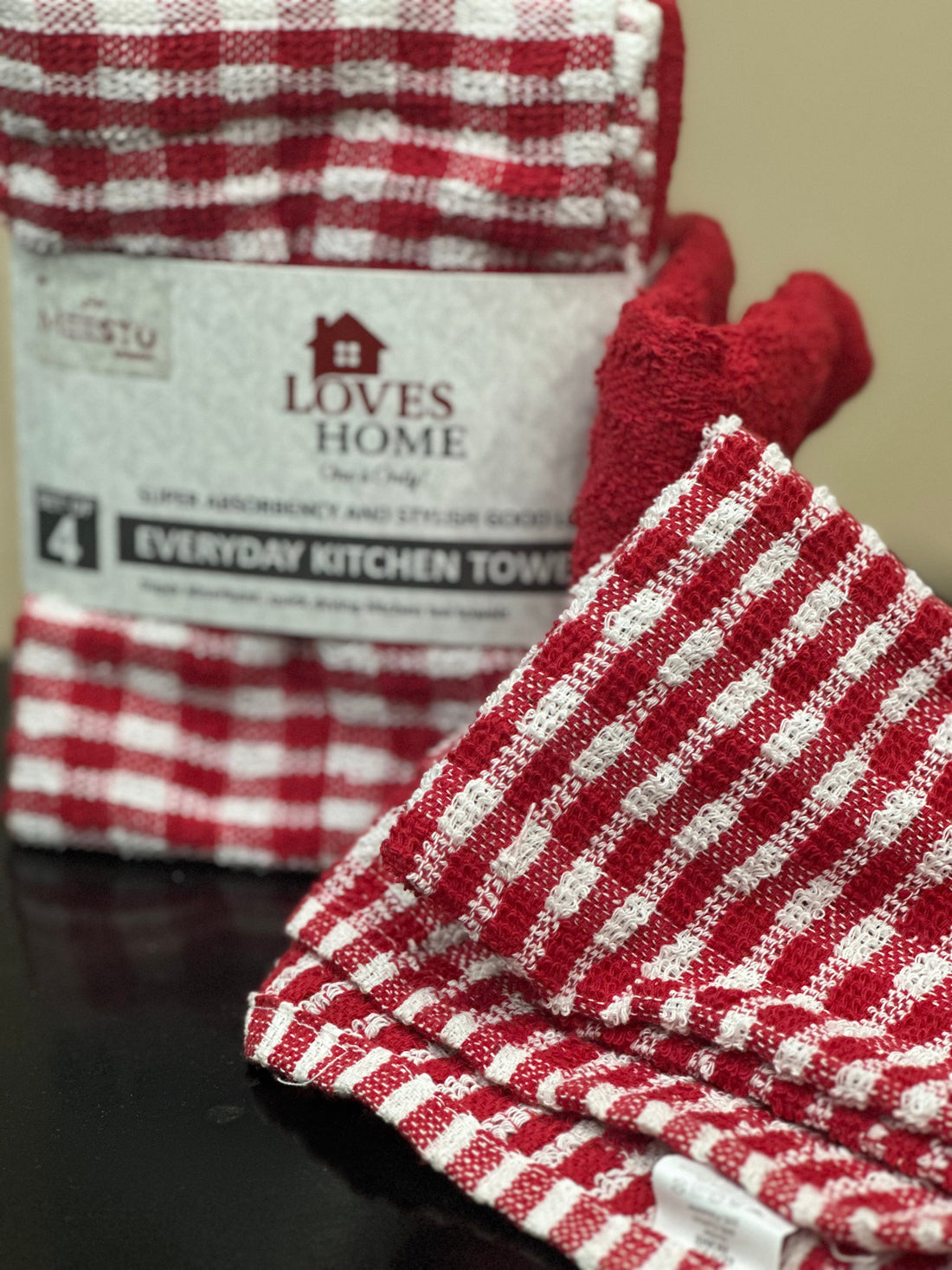 Red Kitchen Towel Set – 4 Pieces