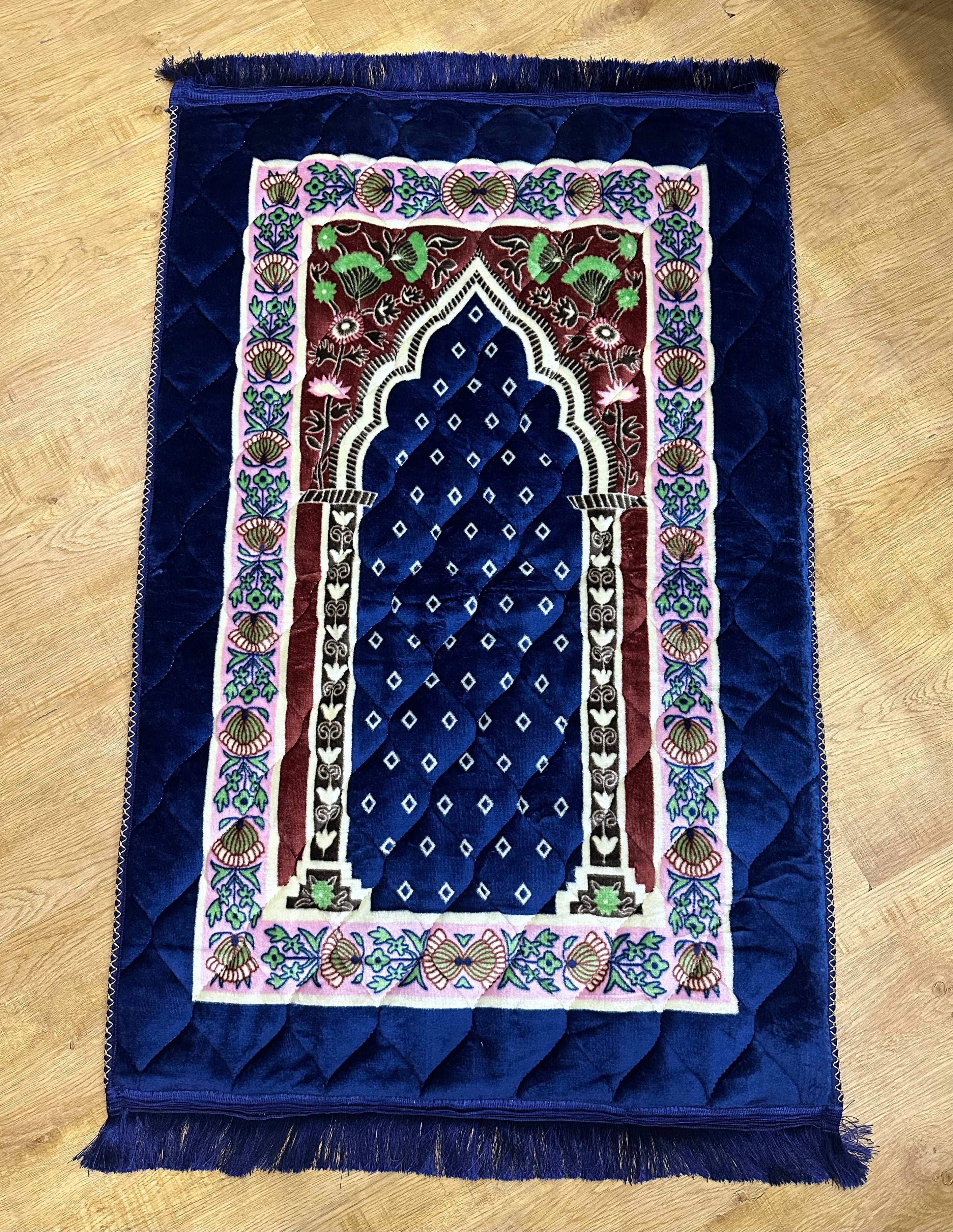 Navy Blue Spiritual & Elegant Prayer Matt