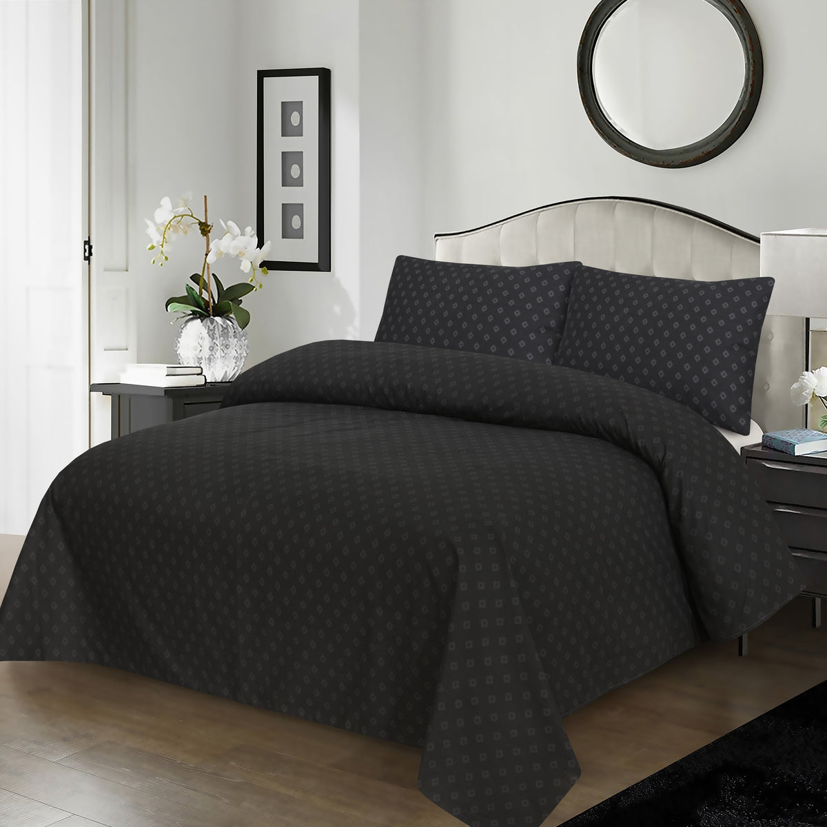 Black Cotton Bedsheet