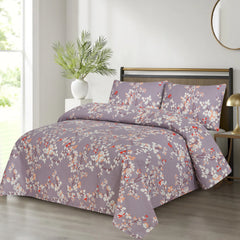 Light Purple Cotton Bedsheet