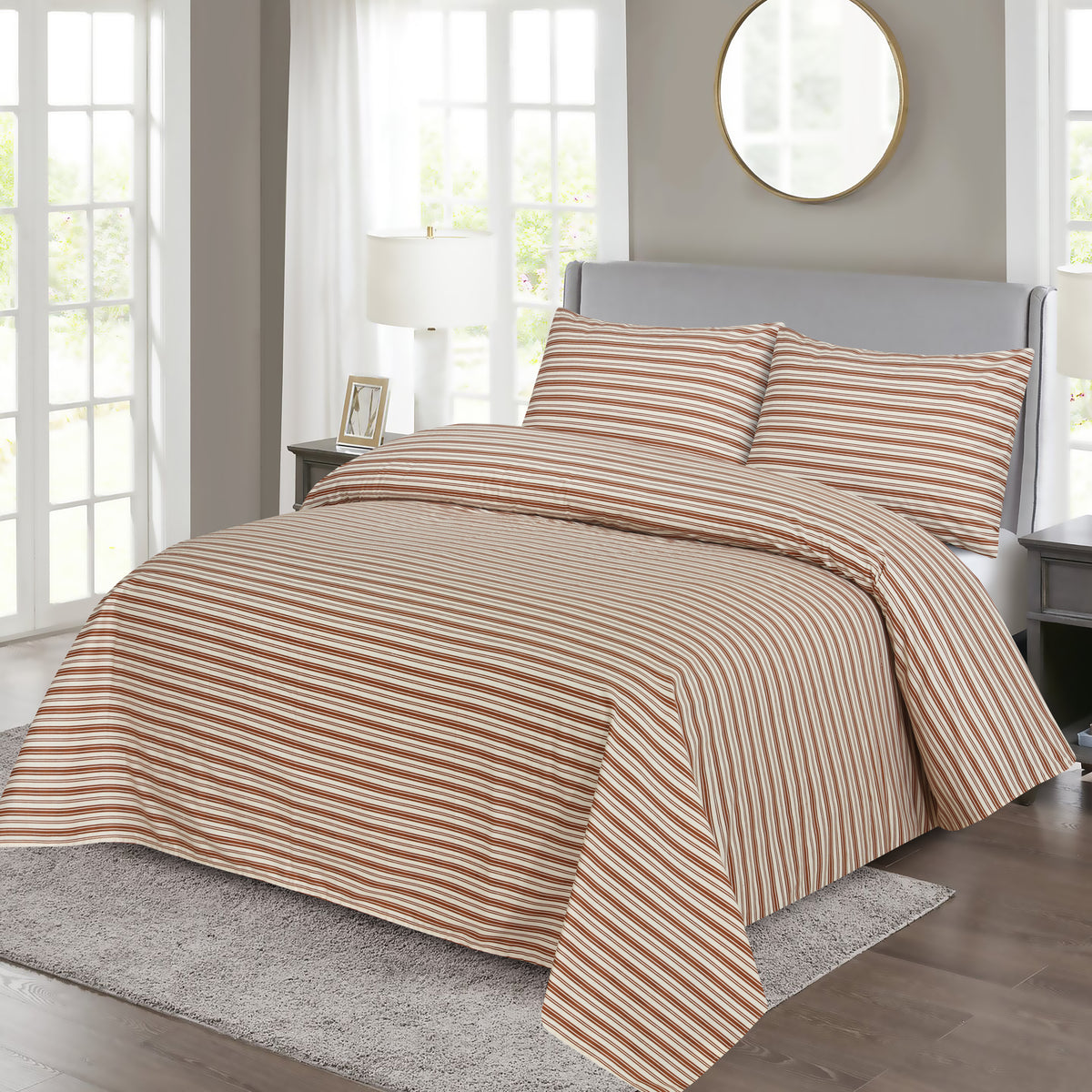 Skin Stripe Cotton Bedsheet