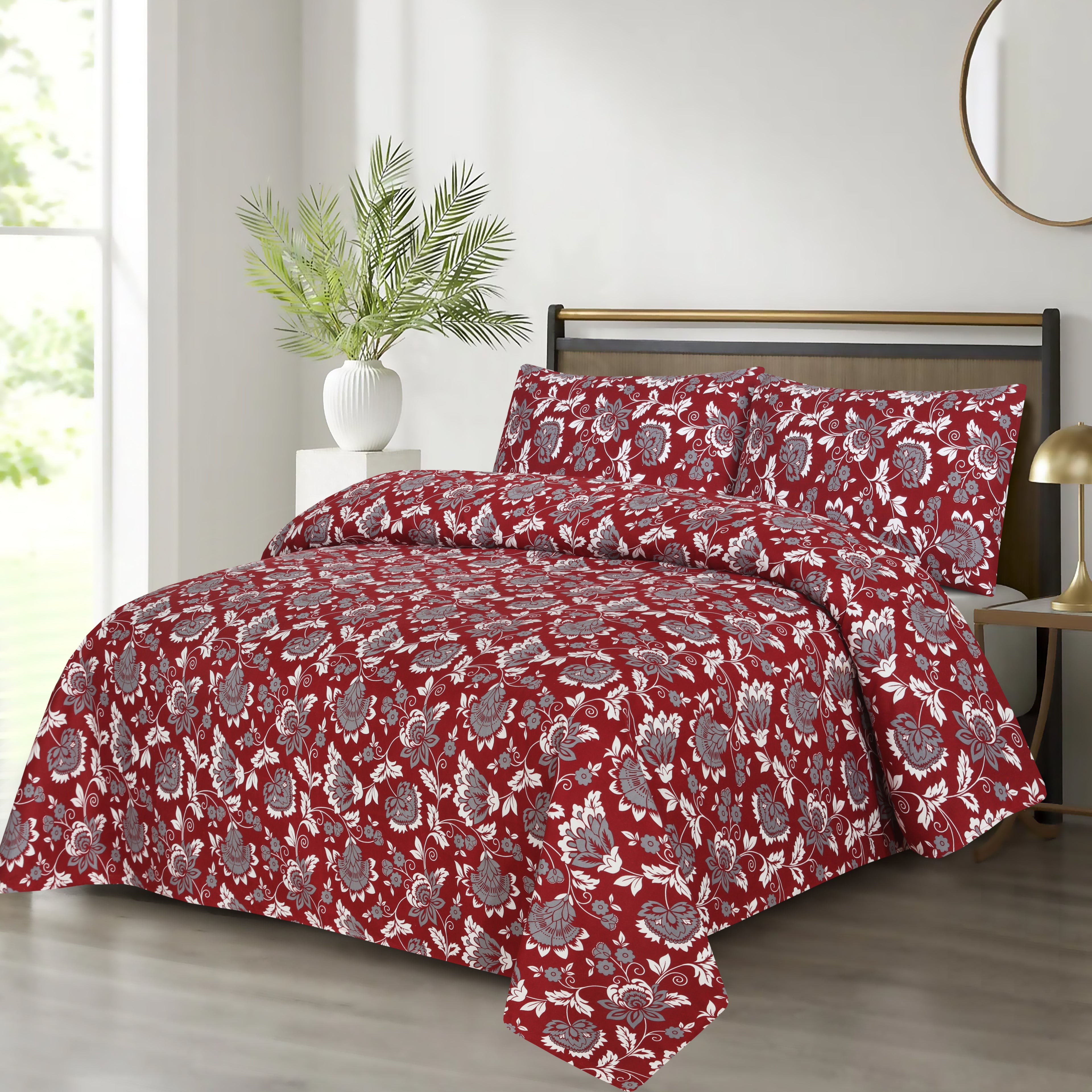 Mehroon Micro bedsheet